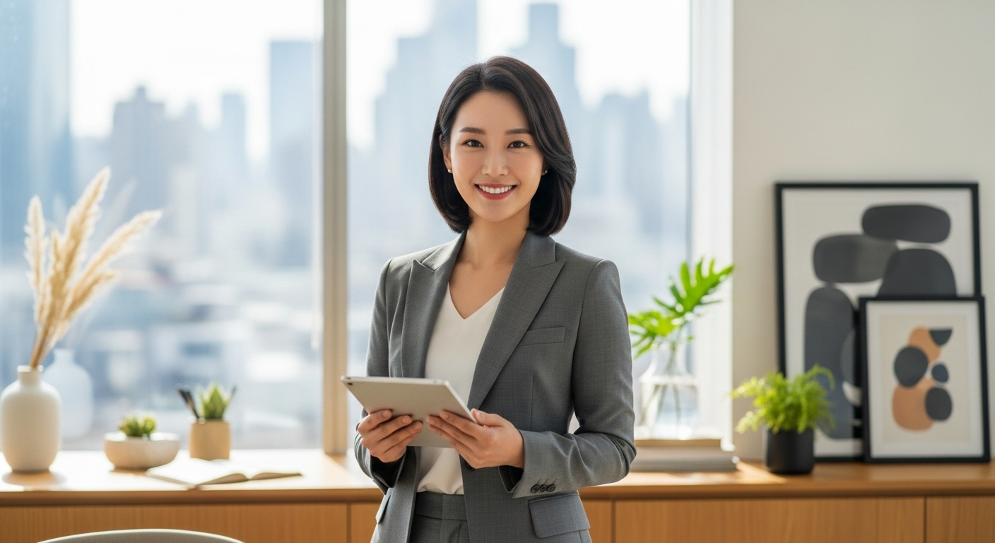 Team member - Woman smiling in an interior space